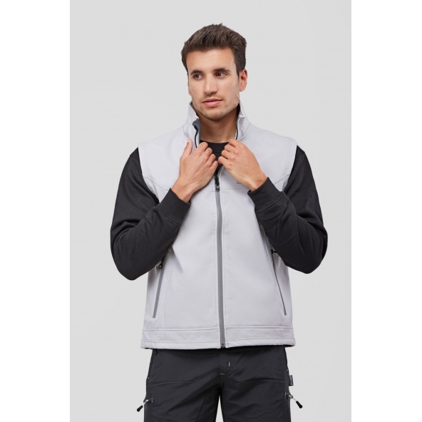 Chaleco softshell Roc neige gris claro para hombre