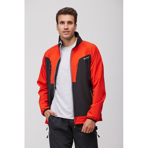 Chaqueta softshell roc neige roja y negra hombre