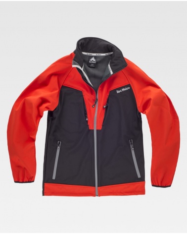 Chaqueta softshell roja y negra RN2010004 Roc neige