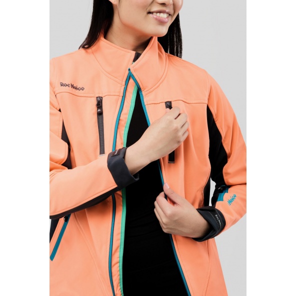 Chaqueta softshell mujer combinada velcro en puños. – Roc Neige