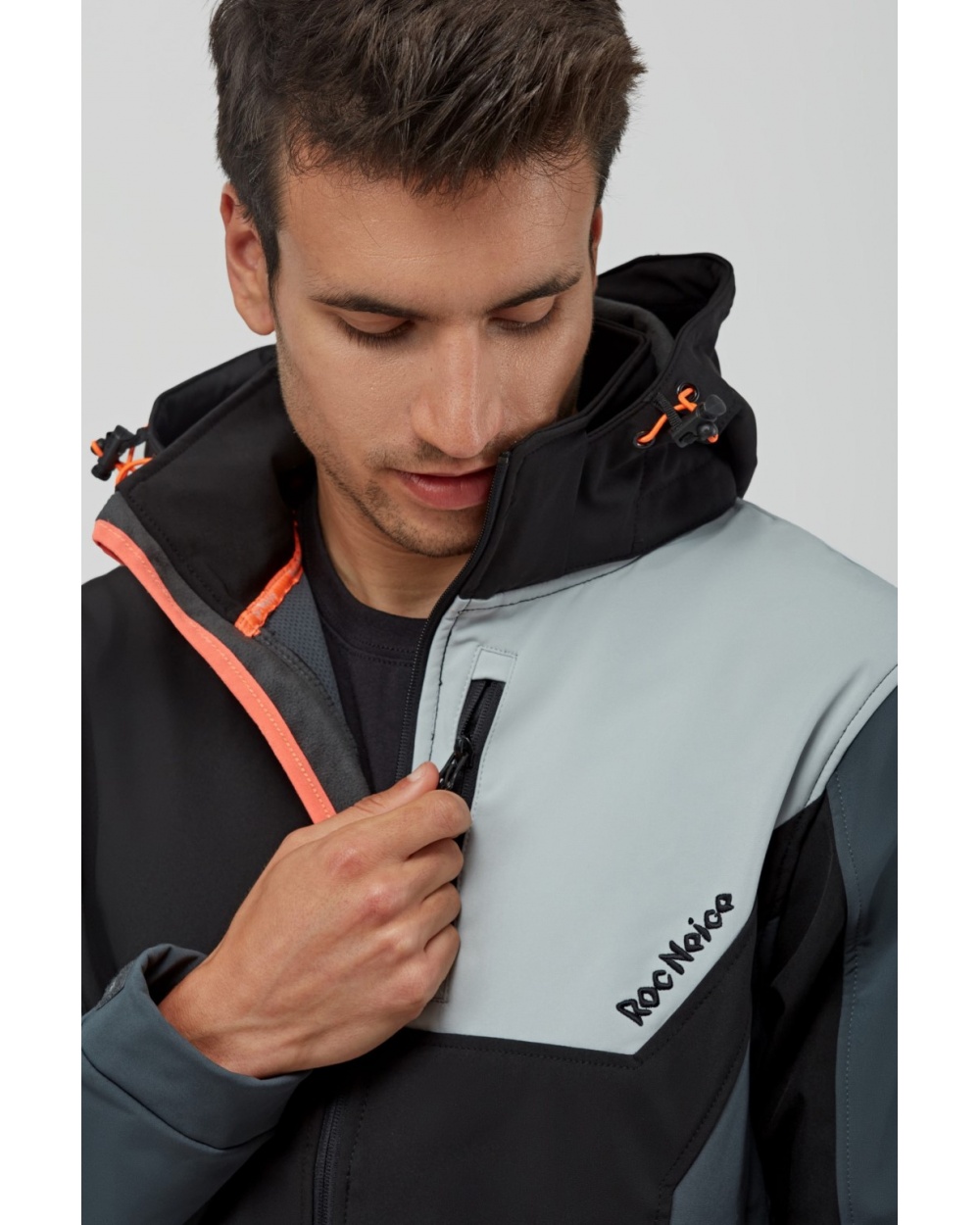 RN2010001 Roc Neige sofshell para hombre  color gris + negro