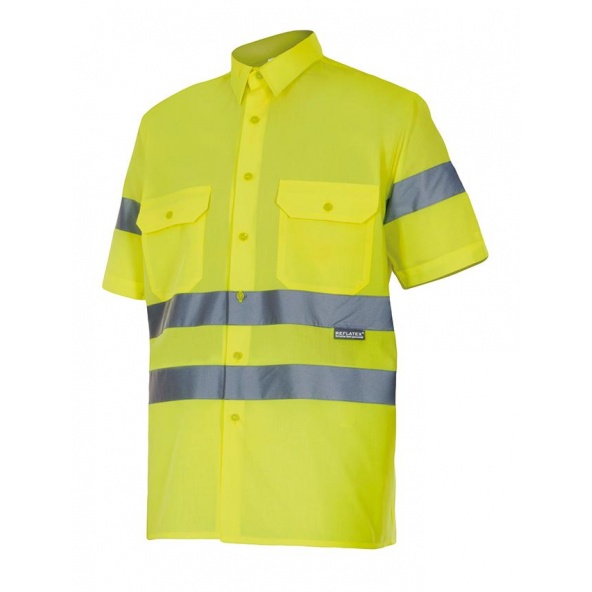 Comprar Camisa manga corta alta visibilidad serie 141 online barato Amarillo Fluor