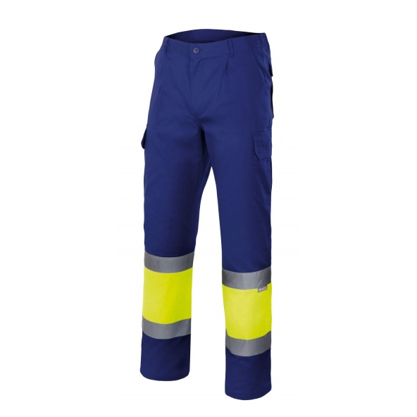 Comprar Pantalón laboral de invierno alta visibilidad serie 156 online barato Am.Fluor/Azulina