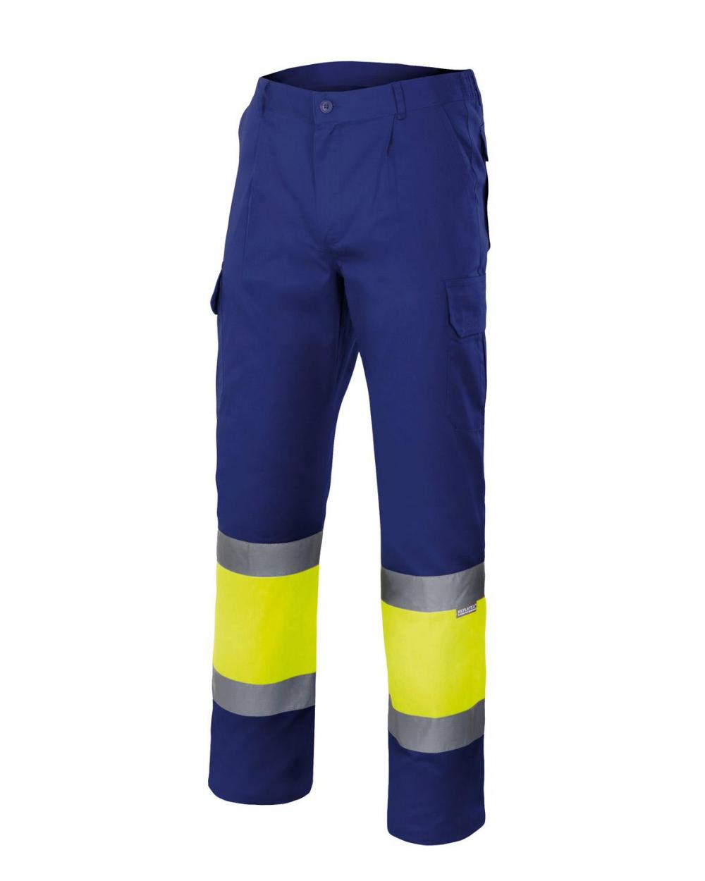Comprar Pantalón laboral de invierno alta visibilidad serie 156 online barato Am.Fluor/Azulina
