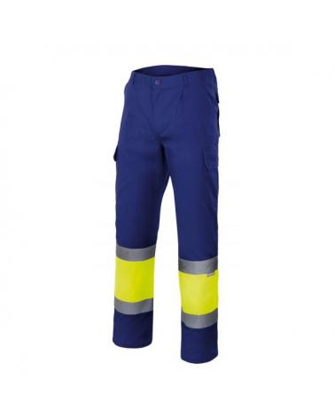 Comprar Pantalón laboral de invierno alta visibilidad serie 156 online barato Am.Fluor/Azulina