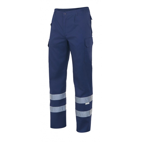 Comprar Pantalón multibolsillos con cintas reflectantes serie 159 online barato Azul Marino