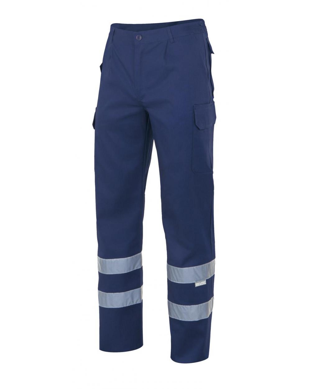 Comprar Pantalón multibolsillos con cintas reflectantes serie 159 online barato Azul Marino