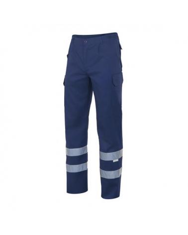 Comprar Pantalón multibolsillos con cintas reflectantes serie 159 online barato Azul Marino