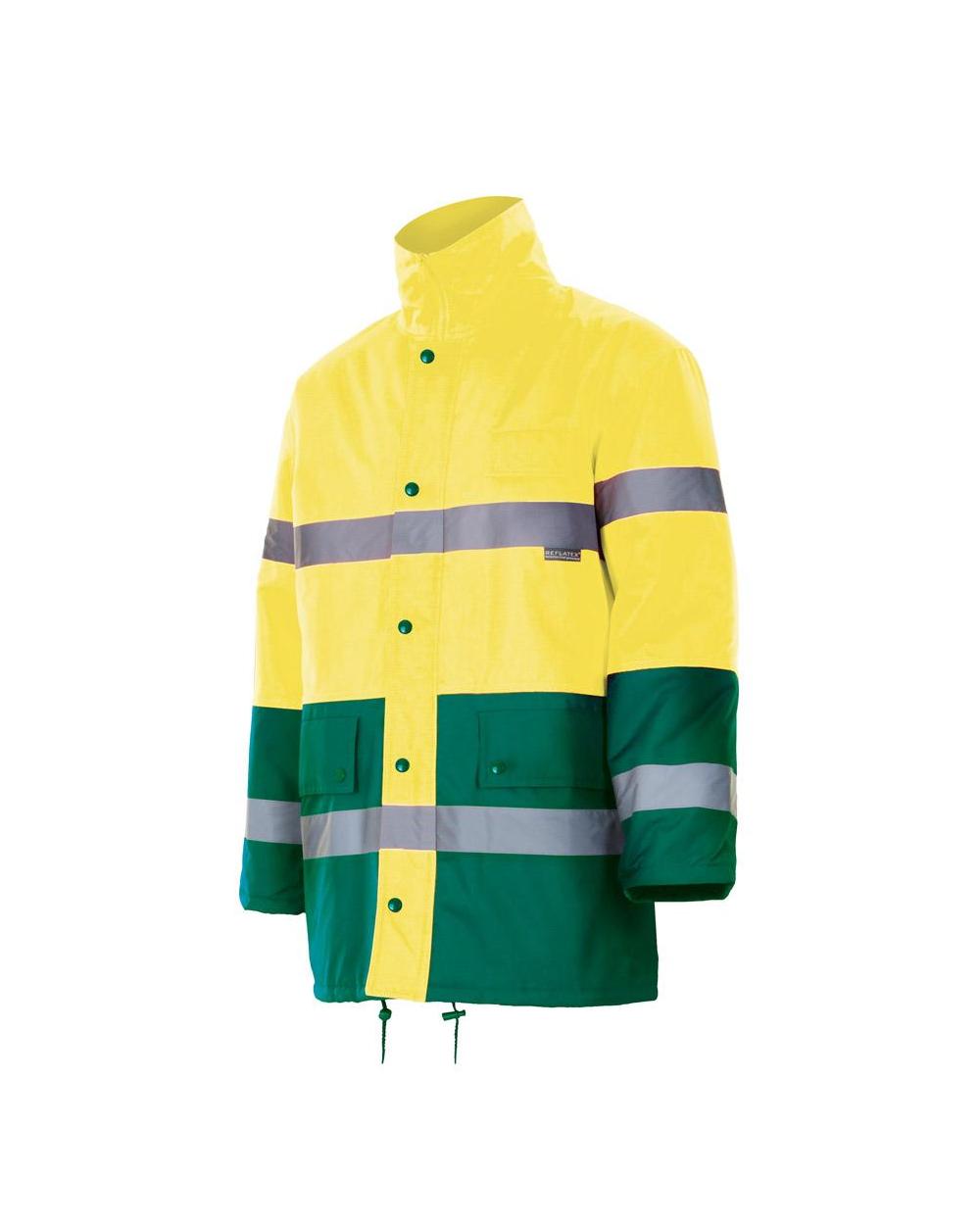 Comprar Parka bicolor impermeable alta visibilidad serie 166 online barato Sup Ama/Inf Ver