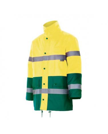 Comprar Parka bicolor impermeable alta visibilidad serie 166 online barato Sup Ama/Inf Ver