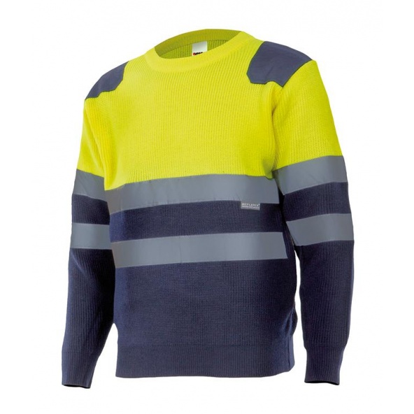 Comprar Jersey bicolor alta visibilidad serie 179 online barato Sup Ama/Inf Marino