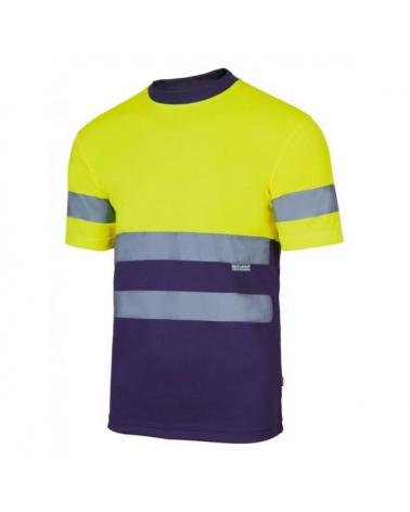 Comprar Camiseta tecnica bicolor alta visibilidad serie 305506 online barato Sup Ama/Inf Marino