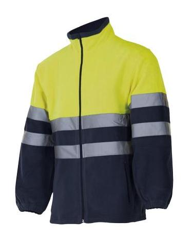 Comprar Chaqueta polar bicolor alta visibilidad serie 301503 online barato Amarillo Fluor