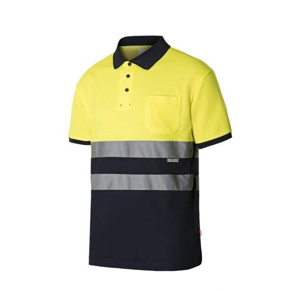 Polo bicolor manga corta alta visibilidad serie 305513