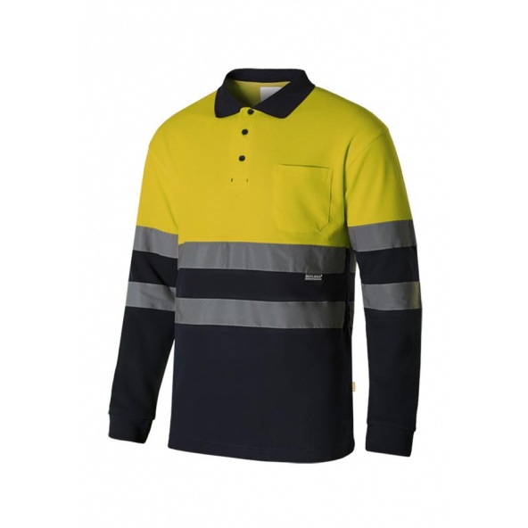 Polo bicolor manga larga alta visibilidad serie 305515