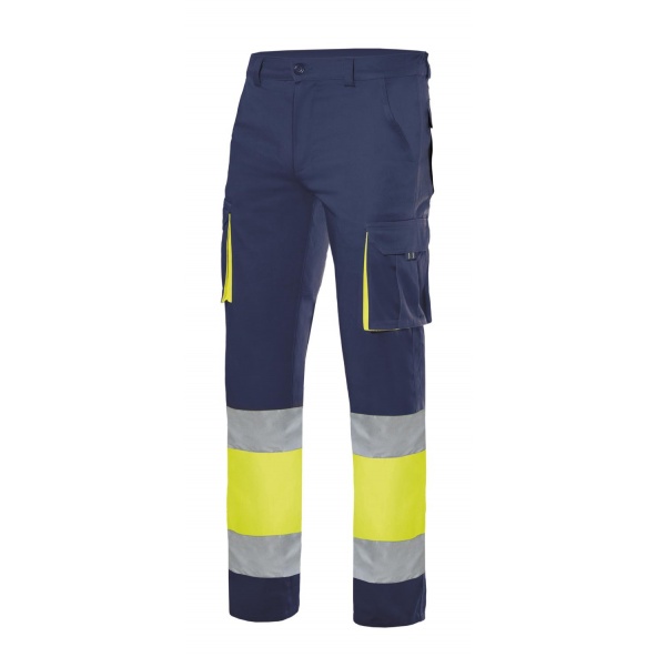 Pantalón 100% algodón bicolor alta visibilidad serie 303007