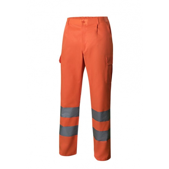 Comprar Pantalón multibolsillos alta visibilidad serie 303006 online barato Naranja Fluor