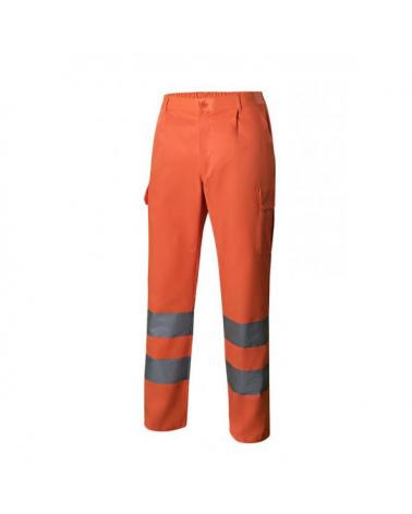 Comprar Pantalón multibolsillos alta visibilidad serie 303006 online barato Naranja Fluor