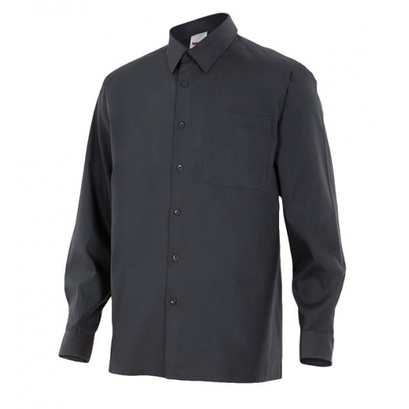 Comprar Camisa manga larga un bolsillo serie 529 online barato Negro