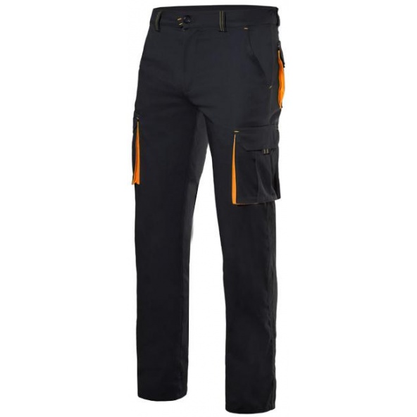 Comprar Pantalón stretch bicolor multibolsillos serie 103008s online barato Negro/Nar.Flour