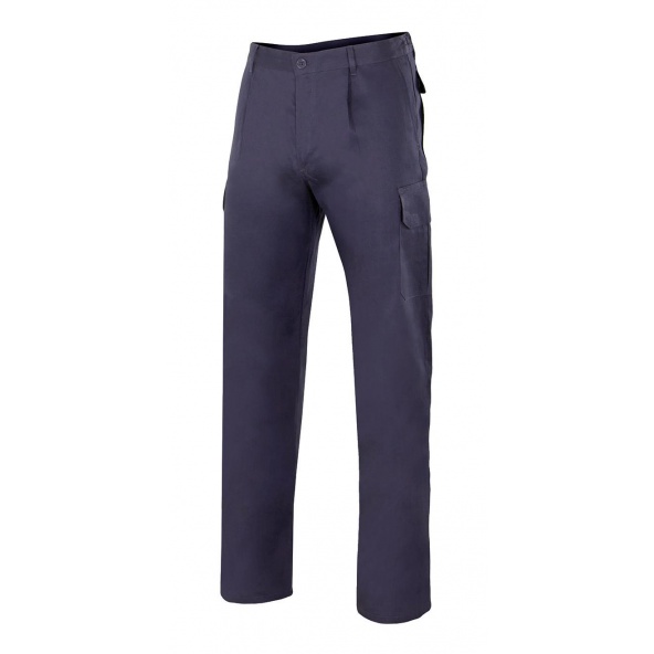 Comprar Pantalón 100% algodon multibolsillos serie 343 online barato Azul Marino