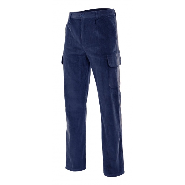 Comprar Pantalón pana multibolsillos serie 380 online barato Azul Marino