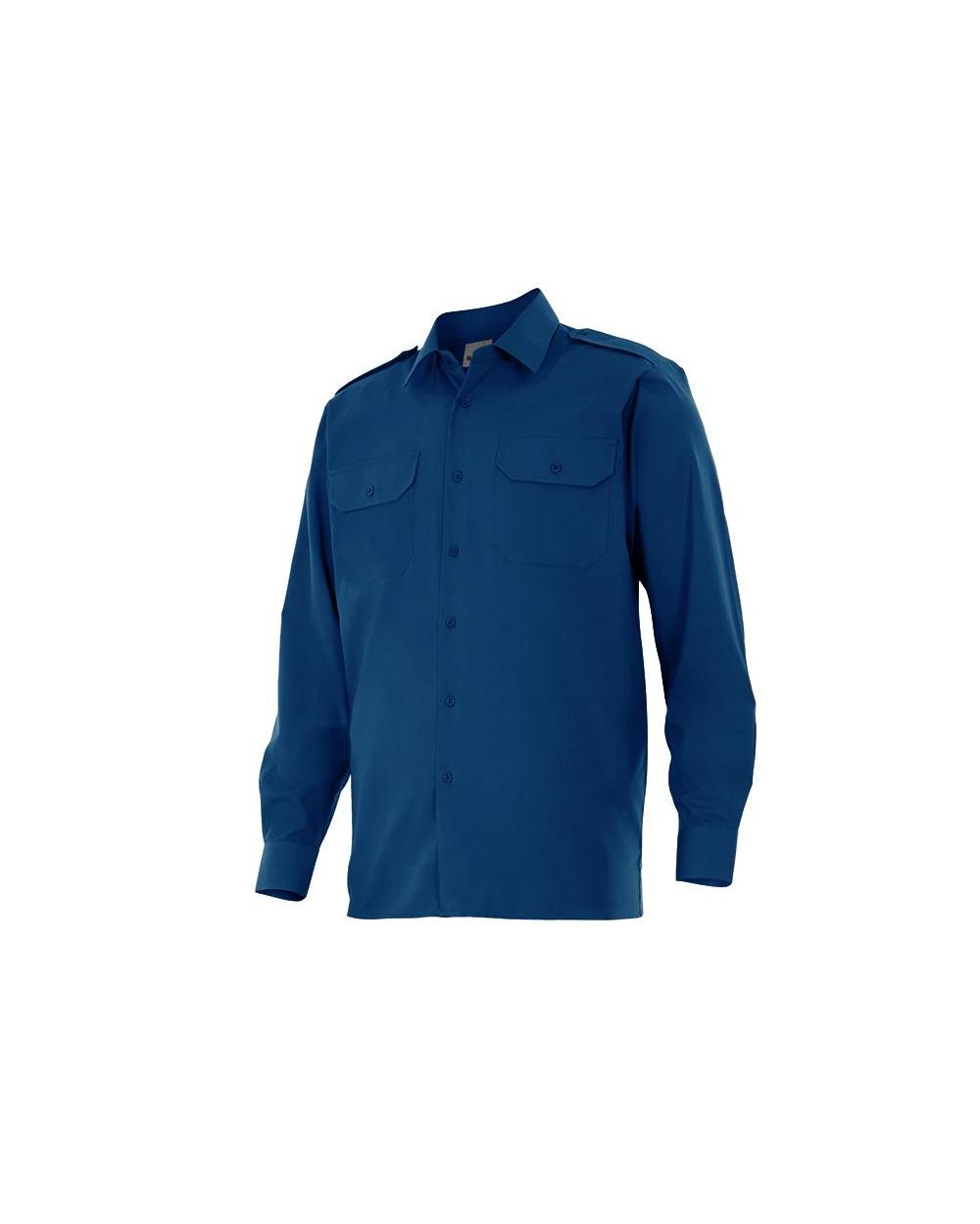 Comprar Camisa manga larga con galoneras serie 530 online barato Azul Marino