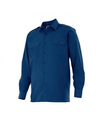 Comprar Camisa manga larga con galoneras serie 530 online barato Azul Marino