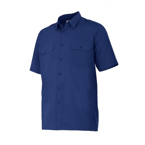 Comprar Camisa manga corta con galoneras serie 532 online barato Azul Marino