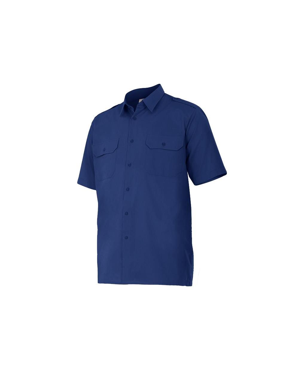 Comprar Camisa manga corta con galoneras serie 532 online barato Azul Marino