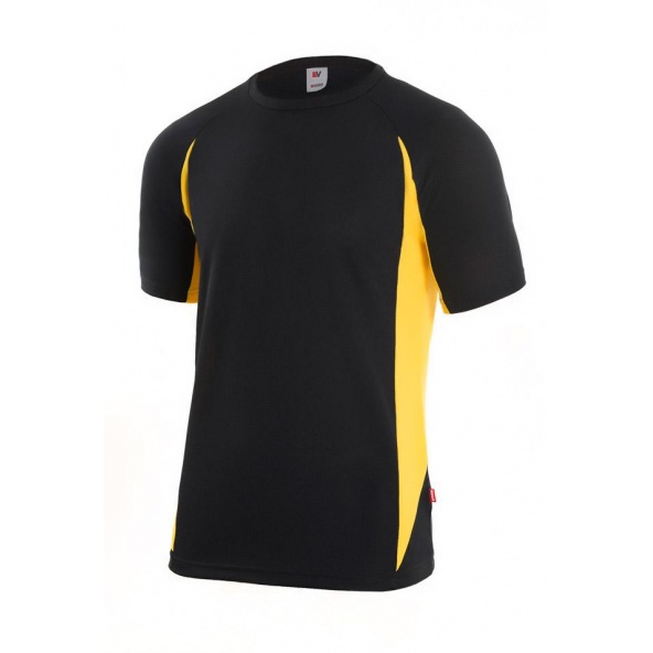 Comprar Camiseta tecnica bicolor serie 105501 online barato Negro/Amarillo