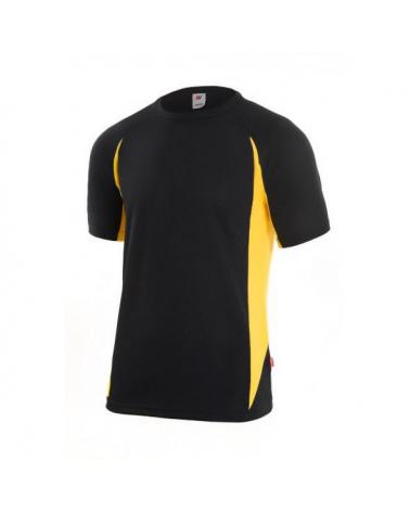 Comprar Camiseta tecnica bicolor serie 105501 online barato Negro/Amarillo