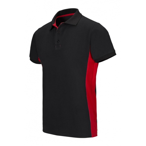 Comprar Polo bicolor manga corta serie 105504 online barato Negro/Rojo