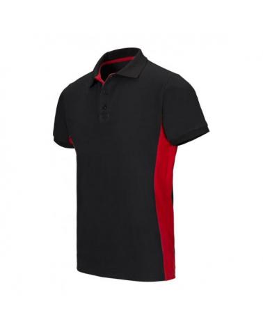 Comprar Polo bicolor manga corta serie 105504 online barato Negro/Rojo