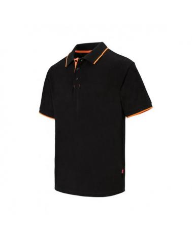 Comprar Polo bicolor raya manga corta serie 105505 online barato Negro/Nar.Flour