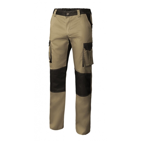 Comprar Pantalón bicolor multibolsillos serie 103020b online barato Beige Arena/Negro