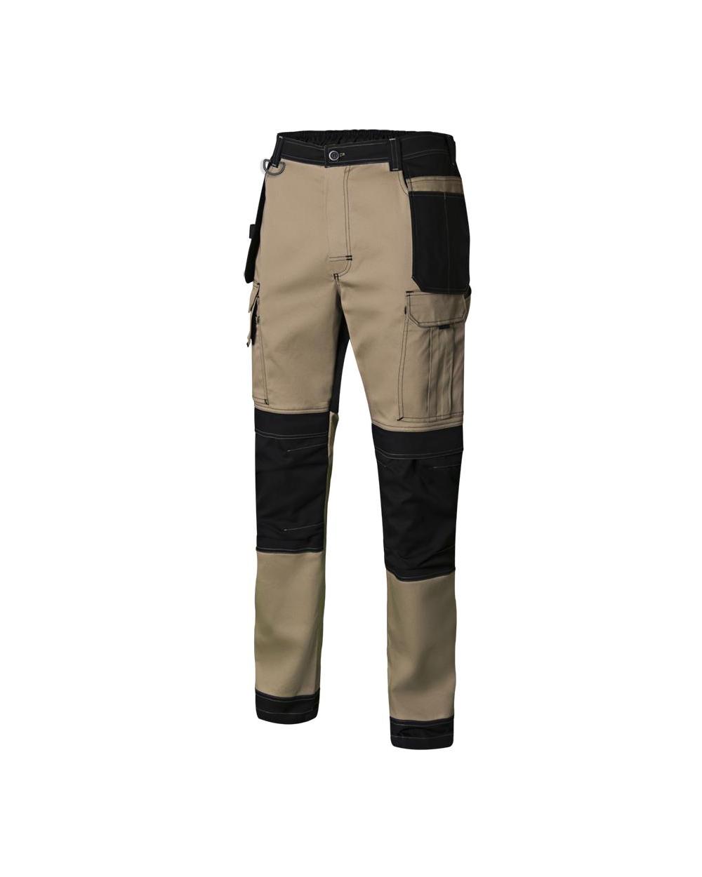 Comprar Pantalón canvas stretch con bolsillos flotantes serie 103019s online barato Beige Arena/Negro