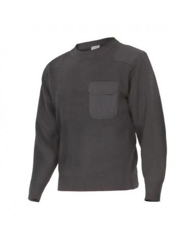 Comprar Jersey punto grueso con cuello redondo serie 100 online barato Gris