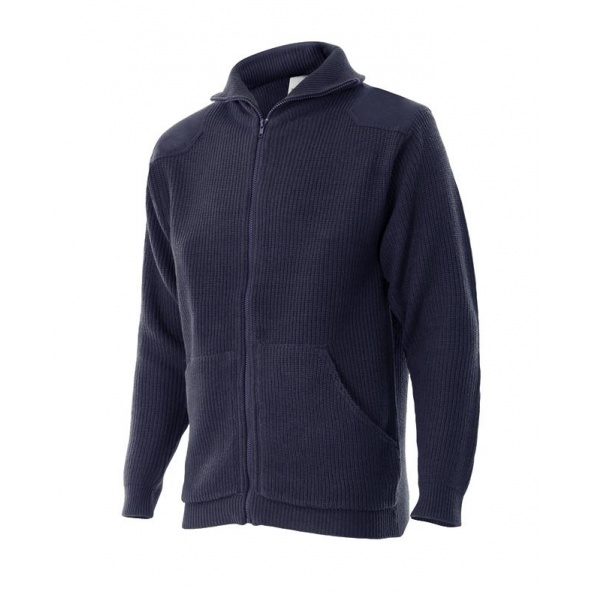 Comprar Chaqueta punto grueso con cuello alto serie 102 online barato Azul Marino