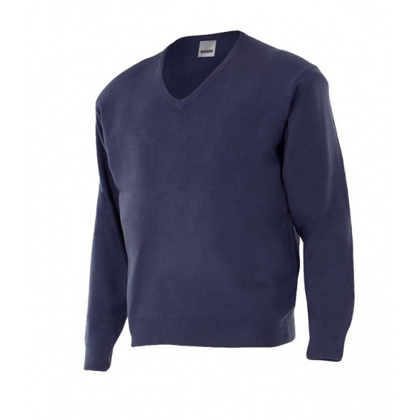 Comprar Jersey punto fino con cuello en Pico serie 104 online barato Azul Marino