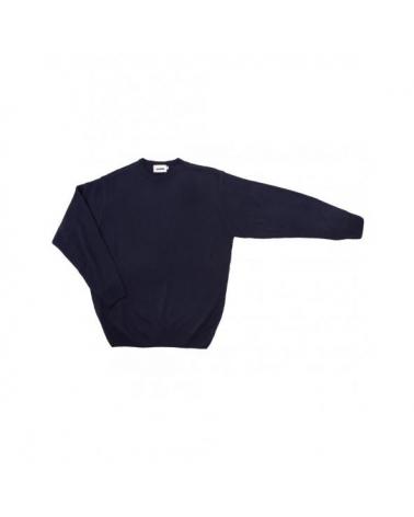 Comprar Jersey punto fino con cuello redondo serie 105 online barato Azul Marino