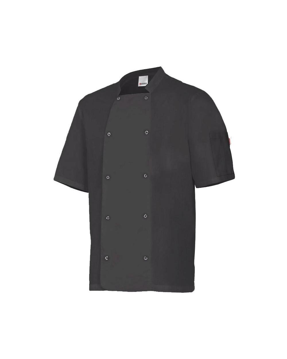 Comprar Chaqueta de cocina con automaticos manga corta serie 405205 online barato Negro