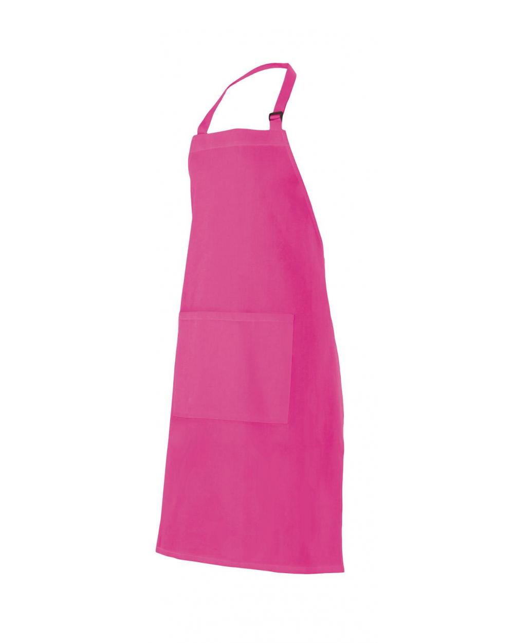 Comprar Delantal peto con bolsillo serie 404203 online barato Fucsia