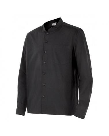 Comprar Camisa con cuello mao serie listan online barato Negro