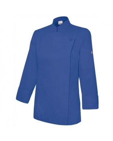 Comprar Chaqueta de cocina mujer con cremallera serie 405203tc online barato Azul Ultramar