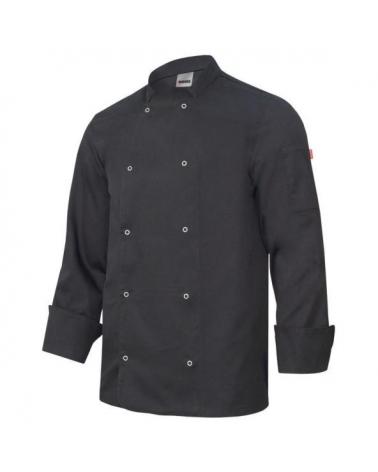 Comprar Chaqueta de cocina con automaticos manga larga serie 405206 online barato Negro