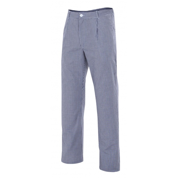 Comprar Pantalón de cocina cuadros serie 351 online barato Azul Marino