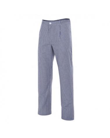 Comprar Pantalón de cocina cuadros serie 351 online barato Azul Marino