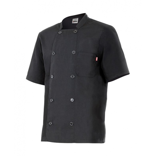 Comprar Chaqueta de cocina manga corta serie 432 online barato Negro