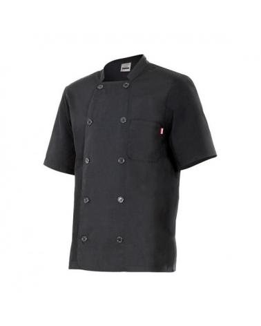 Comprar Chaqueta de cocina manga corta serie 432 online barato Negro